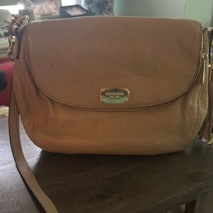 Michael Kors Taupe Leather Crossbody Bag